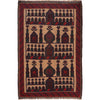 Baluchi Rug Handmade Beige Prayer Design 3x5 ft