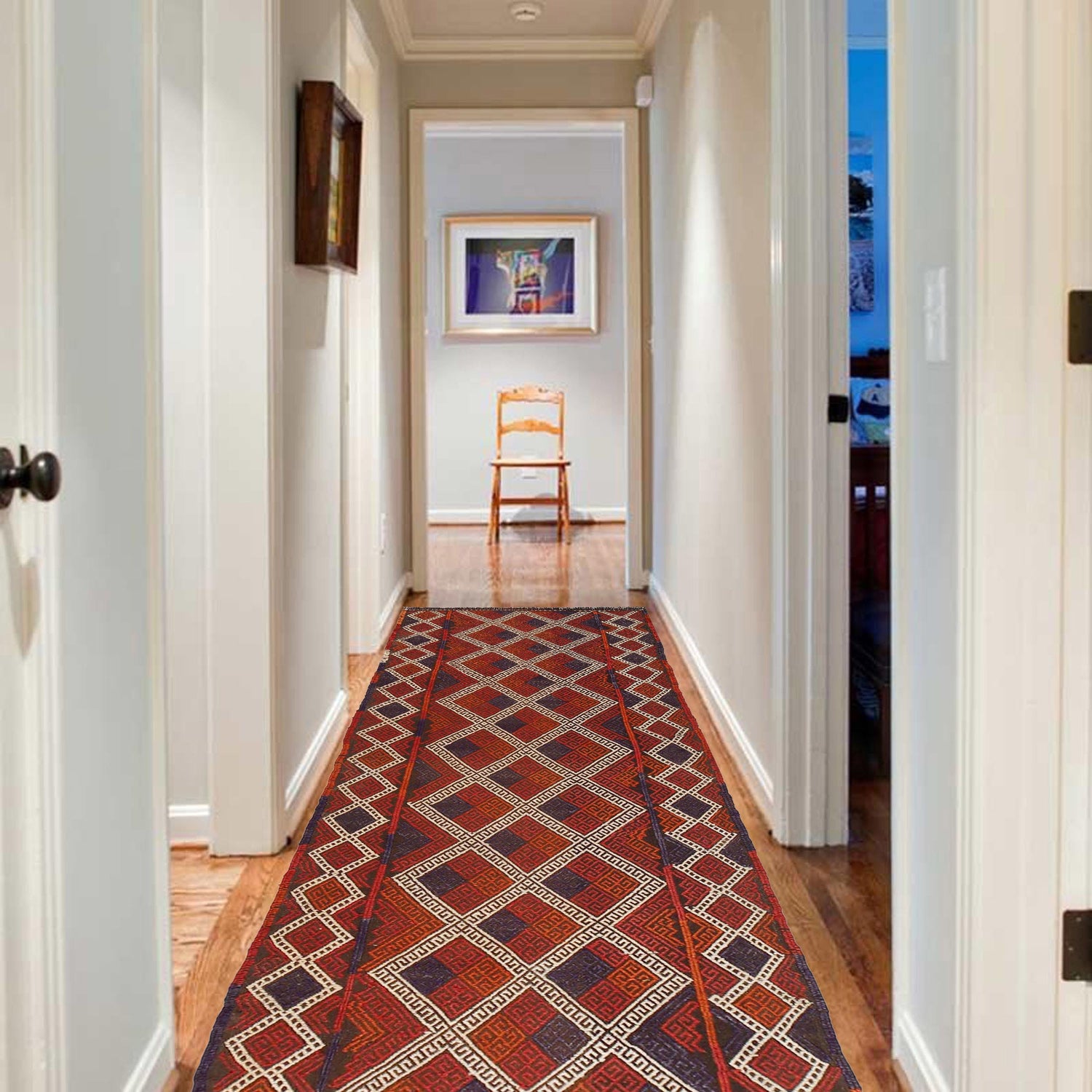Suzuni Kilim Runner Handmade Multi 8' Runner