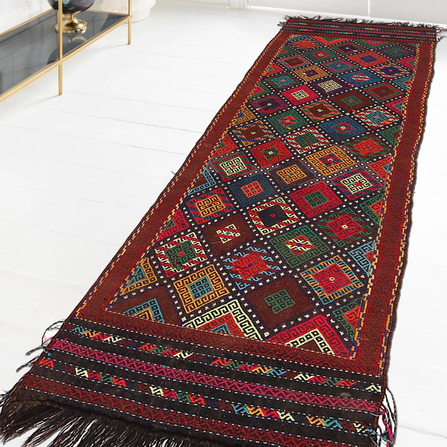 Suzuni Kilim Runner Handmade Multi 6' Runner