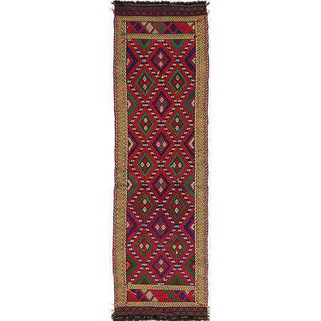 Suzuni Kilim Runner Handmade Multi 10' Runner