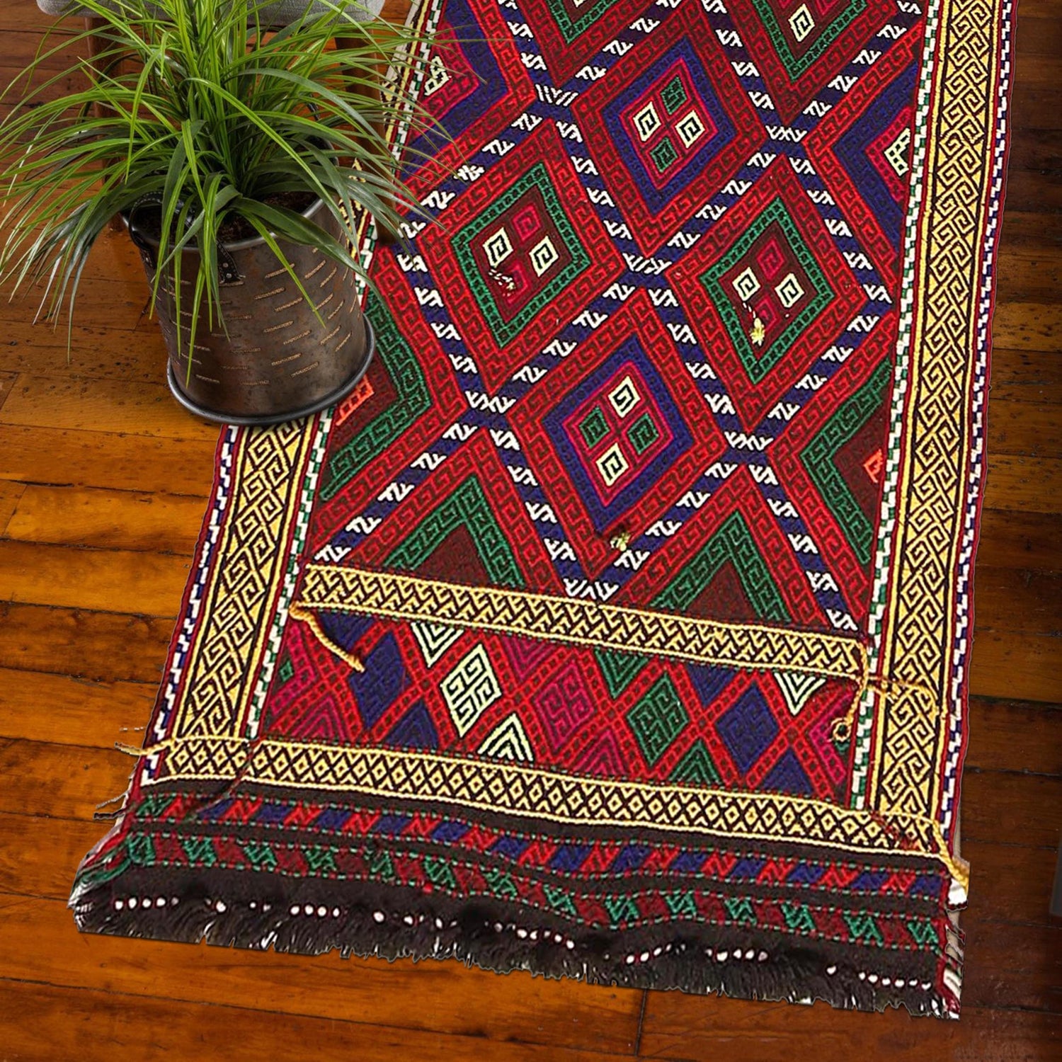 Suzuni Kilim Runner Handmade Multi 10' Runner