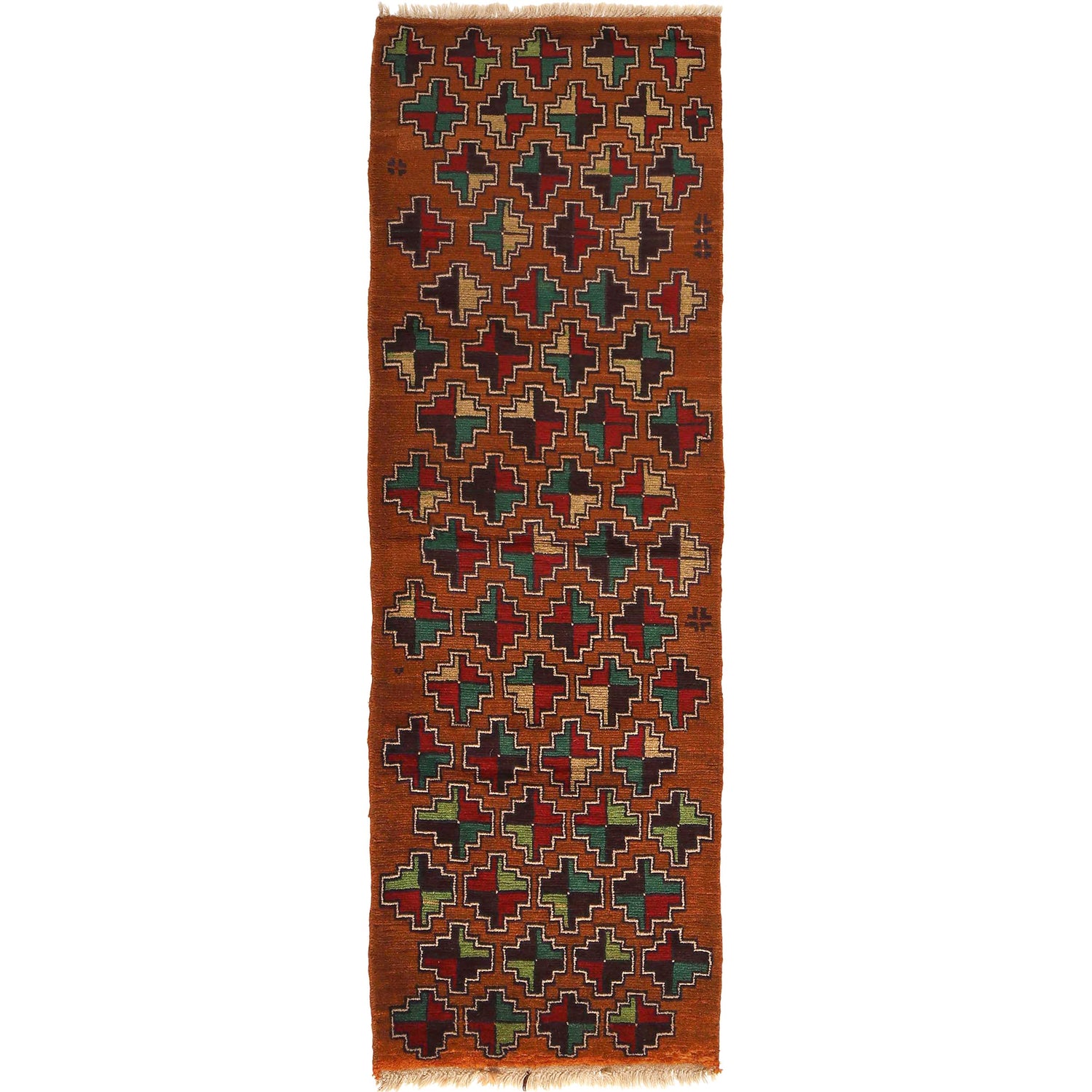 Baluchi Runner Rug Handmade Brown 6' Runner