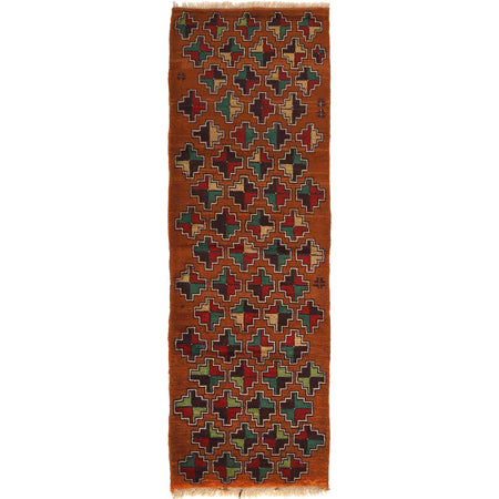 Baluchi Runner Rug Handmade Brown 6' Runner