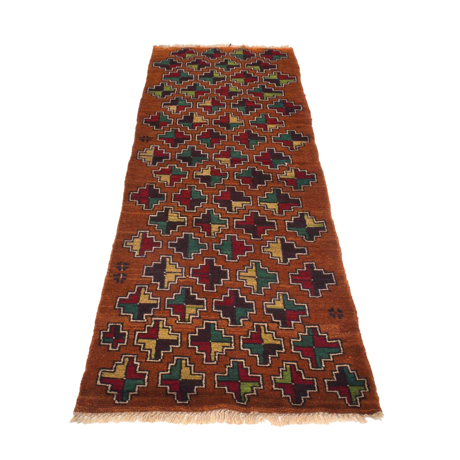 Baluchi Runner Rug Handmade Brown 6' Runner