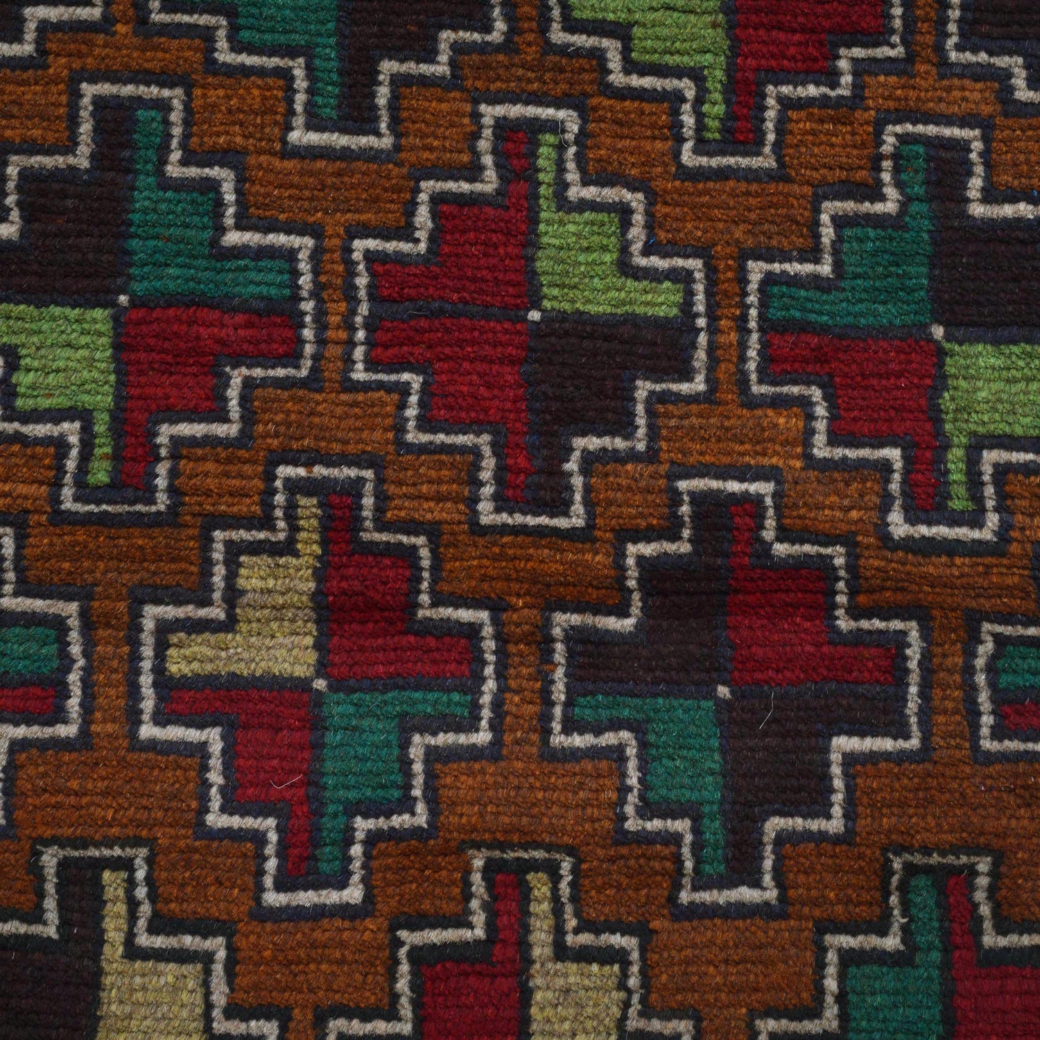Baluchi Runner Rug Handmade Brown 6' Runner