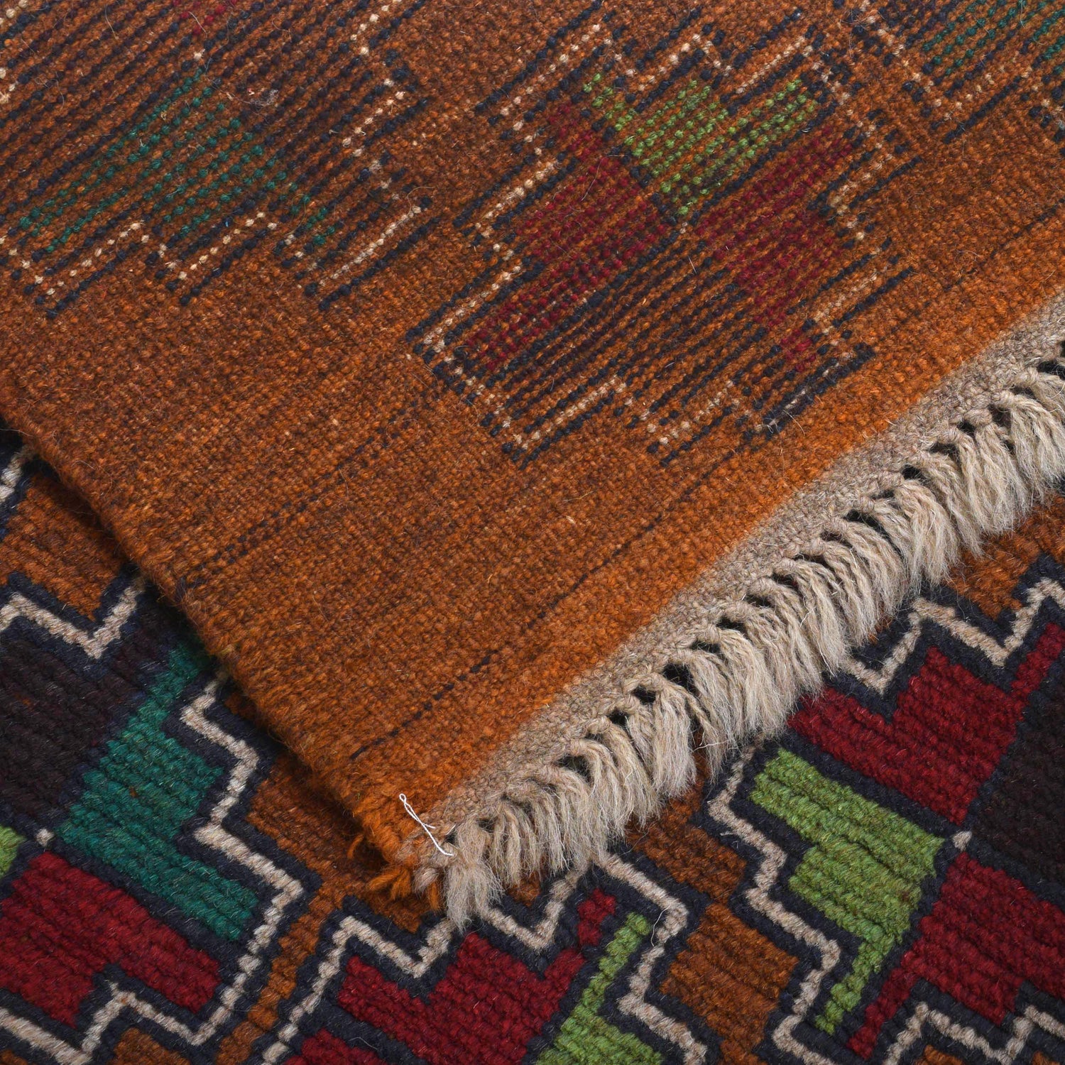 Baluchi Runner Rug Handmade Brown 6' Runner