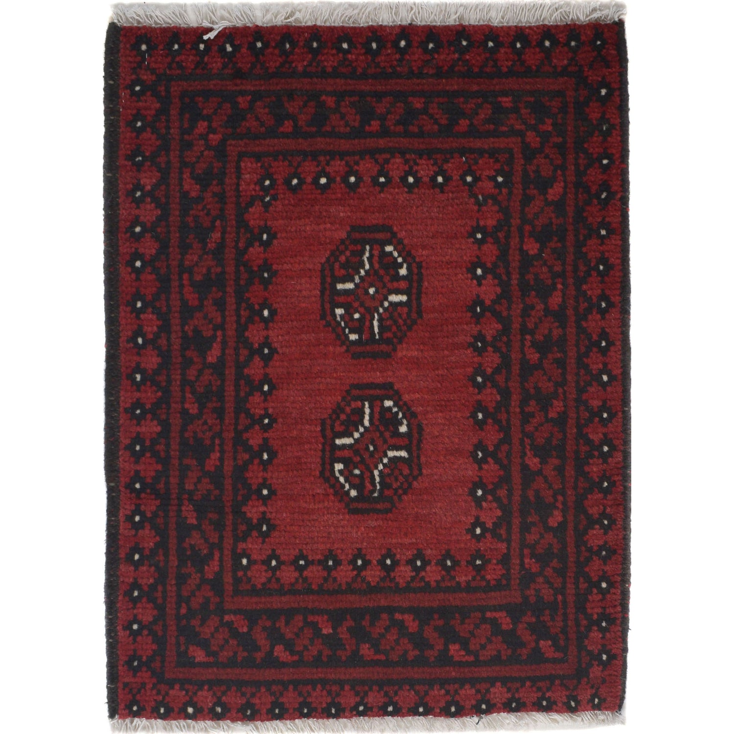 Handmade Wool Doormat Red Floral