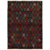 Baluchi Rug Handmade Dark Purple Floral 4x6 ft