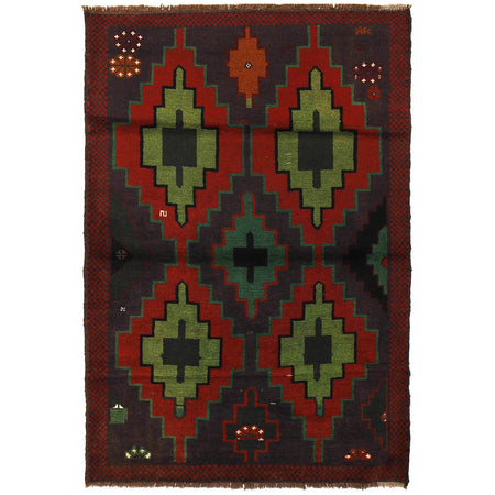 Baluchi Rug Handmade Multi Floral 4x6 ft