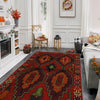 Baluchi Rug Handmade Red Floral 4x6 ft
