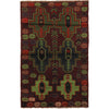 Baluchi Rug Handmade Dark Purple Geometric 4x6 ft