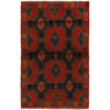 Baluchi Rug Handmade Red Geometric 4x6 ft