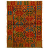 Baluchi Rug Handmade Orange Geometric 4x6 ft