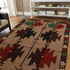 Baluchi Rug Handmade Tan Floral 4x6 ft