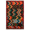 Baluchi Rug Handmade Multi Curvilinear 4x6 ft