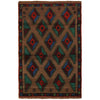 Baluchi Rug Handmade Light Brown Geometric 4x6 ft
