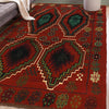 Baluchi Rug Handmade Red Geometric 4x6 ft