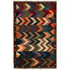 Baluchi Rug Handmade Multi Curvilinear 4x6 ft