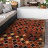 Baluchi Rug Handmade Camel Brown Geometric 4x6 ft