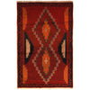 Baluchi Rug Handmade Red Geometric 4x6 ft