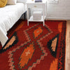 Baluchi Rug Handmade Red Geometric 4x6 ft
