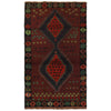 Baluchi Rug Handmade Dark Red Geometric 4x6 ft