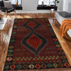 Baluchi Rug Handmade Dark Red Geometric 4x6 ft