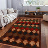 Baluchi Rug Handmade Brown Floral 4x6 ft