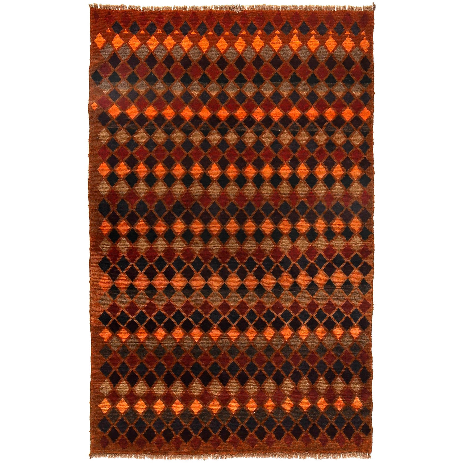 Baluchi Rug Handmade Multi Geometric 4x6 ft