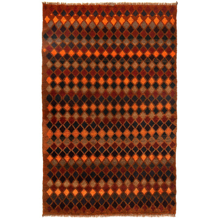 Baluchi Rug Handmade Multi Geometric 4x6 ft
