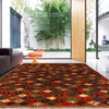Baluchi Rug Handmade Orange Floral 4x6 ft