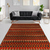 Baluchi Rug Handmade Orange Geometric 4x6 ft