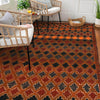 Baluchi Rug Handmade Light Brown Geometric 4x6 ft