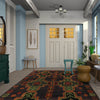 Baluchi Rug Handmade Black Geometric 4x6 ft