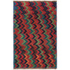 Baluchi Rug Handmade Multi Curvilinear 4x6 ft