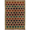 Baluchi Rug Handmade Tan Floral 4x6 ft