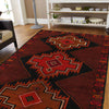 Baluchi Rug Handmade Red Geometric 4x6 ft