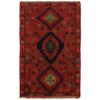 Baluchi Rug Handmade Red Floral 4x6 ft