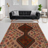 Baluchi Rug Handmade Tan Geometric 4x6 ft