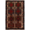 Baluchi Rug Handmade Tan Geometric 4x6 ft