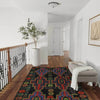 Baluchi Rug Handmade Black Geometric 4x6 ft