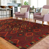 Baluchi Rug Handmade Dark Purple Geometric 4x6 ft