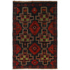 Baluchi Rug Handmade Multi Floral 4x6 ft