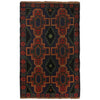 Baluchi Rug Handmade Dark Blue Geometric 4x6 ft