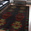 Baluchi Rug Handmade Dark Blue Geometric 4x6 ft