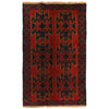 Baluchi Rug Handmade Red Floral 4x6 ft