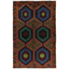 Baluchi Rug Handmade Light Brown Geometric 4x6 ft