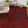Baluchi Rug Handmade Red Geometric 4x6 ft