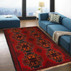 Baluchi Rug Handmade Red Geometric 4x6 ft