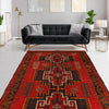 Baluchi Rug Handmade Red Geometric 4x6 ft